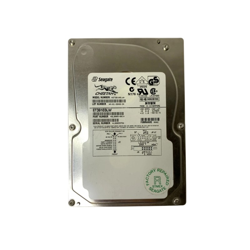 Seagate ST39103LW 9.1GB 68-pin Wide SCSI 10k Hard Drive Cheetah