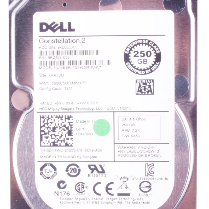 Seagate ST9250610NS Dell 250GB 7.2K 2.5-Inch SATA Drive 3Gbs