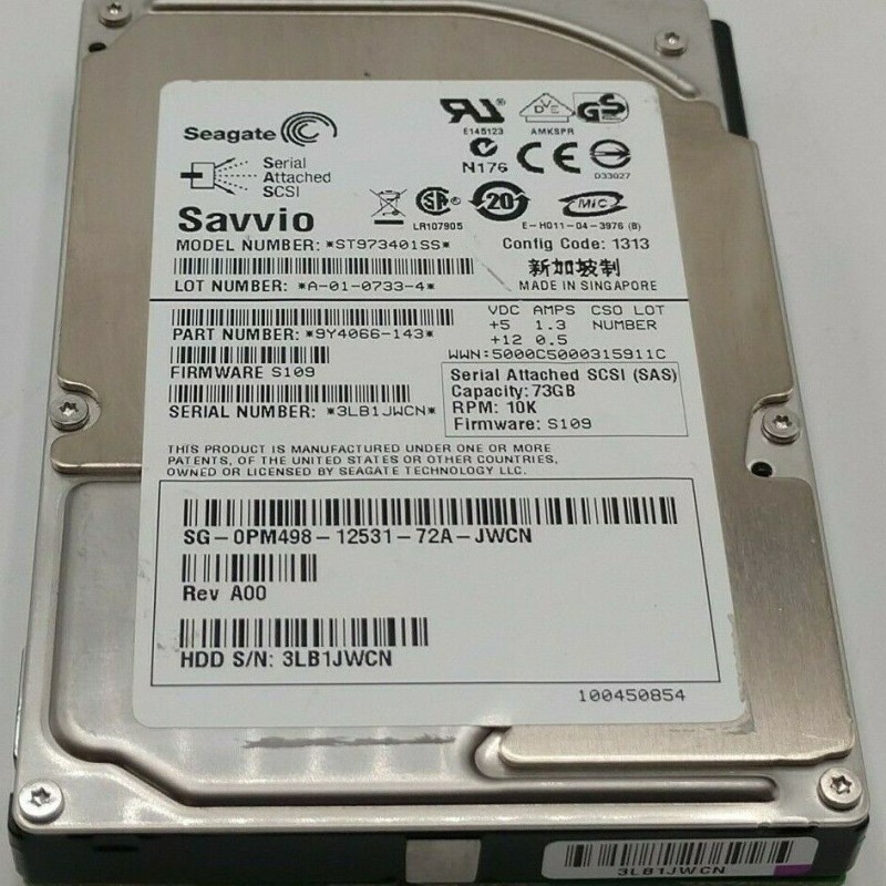 Seagate ST973401SS IBM 73GB 10K 2.5 SAS Drive 3Gbs