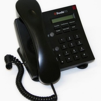 Single-Line VoIP Telephone Set with Handset & Curly Cord