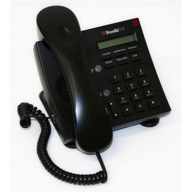 Single-Line VoIP Telephone Set with Handset & Curly Cord