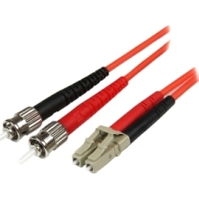 StarTech 50FIBLCST1 1-Meter Fiber Optic Multimode Duplex LC/st 50/125 Patch Cable