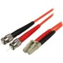 1-Meter Fiber Optic Multimode Duplex LC/st 50/125 Patch Cable