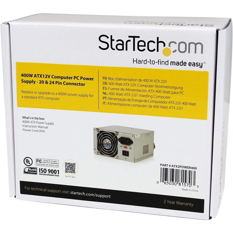 StarTech ATX2POWER400 Computer Power Supply
