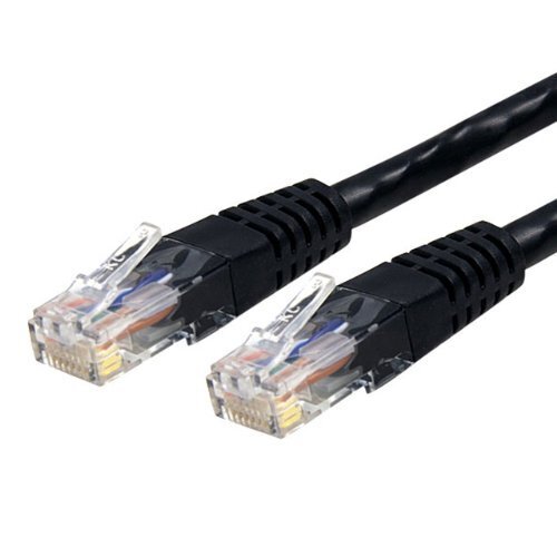 StarTech C6PATCH100BK 100-Foot Cat6 Black Molded RJ45 UTP Gigabit Patch Cord