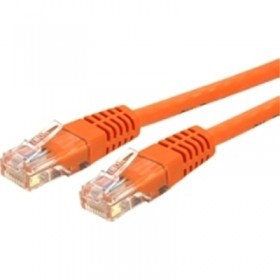 50-Foot Cat6 Orange Molded RJ45 UTP Gigabit Patch Cable Cord