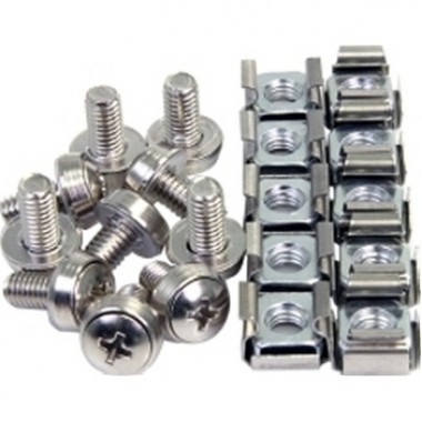 100-Pack M6 Screws and Cage Nuts for Server Rack Cabinet