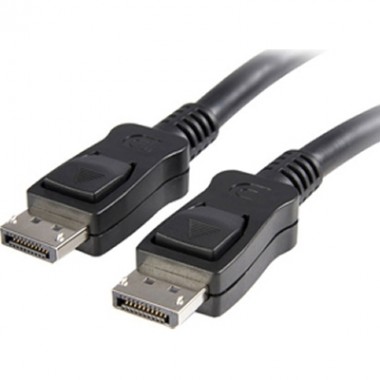 1-Foot Displayport to Displayport Cable with Latches