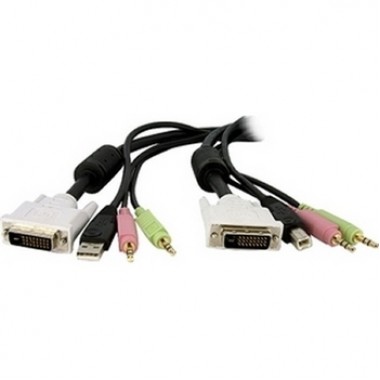 10-Foot USB Hi-res KVM 4-in-1 Cable DVI Dual Link