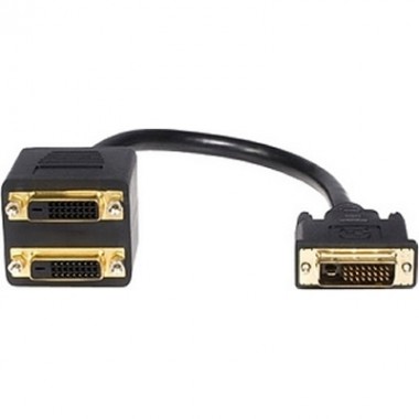 1-Foot DVI Splitter Cable DVI-D to 2xdvi-d Y Splitter Cable M/F
