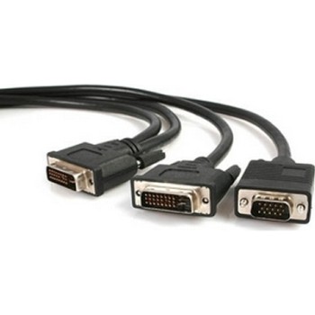 6-Foot DVI I to DVI-D & VGA Splitter Cable M/F Y Cable Adapter 6-Foot DVI I to DVI-D & VGA Splitter Cable M/F Y Cable Adapter