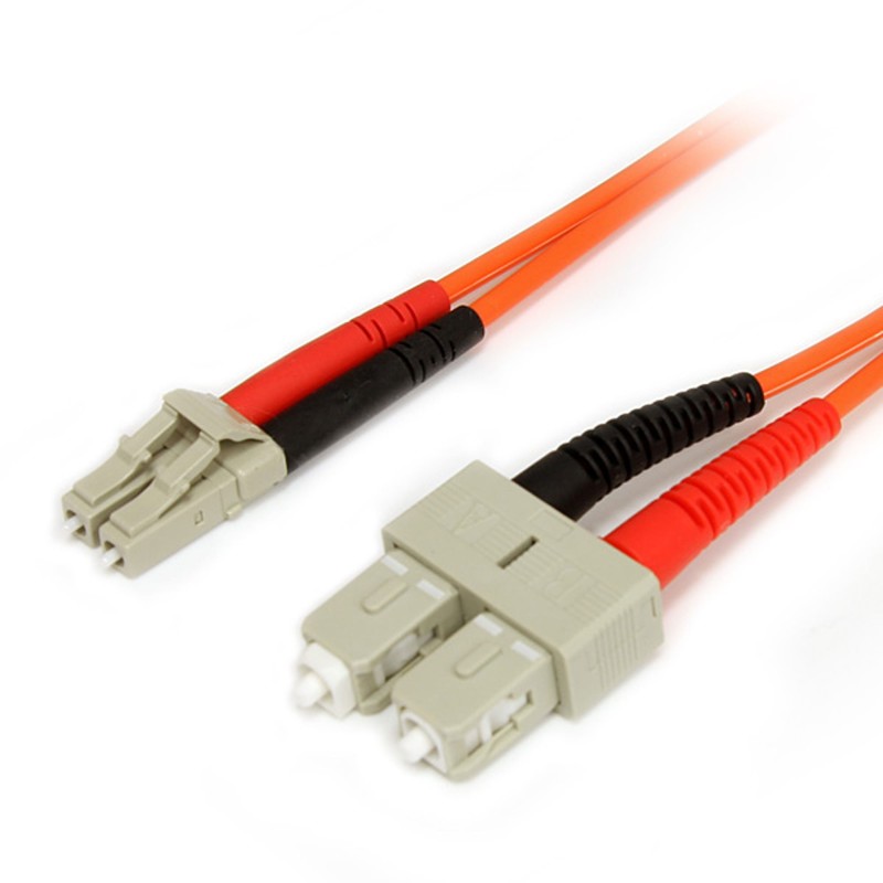 StarTech FIBLCSC2 2-Meter Multimode Duplex Fiber LC/SC 62.5/125 Patch Cable