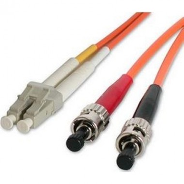 1-Meter Duplex MM Fiber Optic Cable LC-st