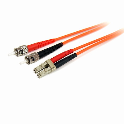 StarTech FIBLCST2 2-Meter Duplex Fiber LC/ST Multimode 62.5/125 Patch Cable