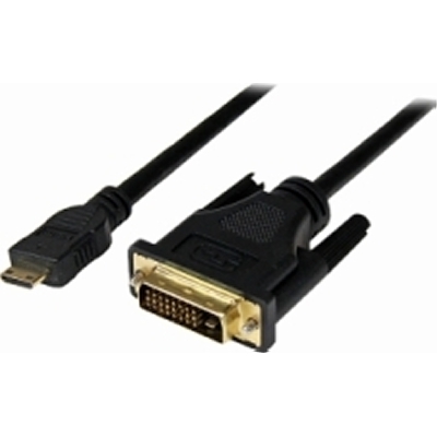 StarTech HDCDVIMM1M 1-Meter Mini HDMI to DVI-D M/M Cable 1920x1200 Video