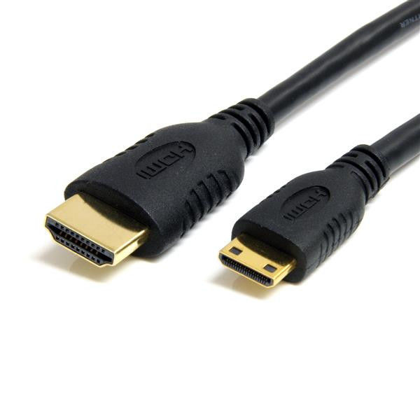 StarTech HDMIACMM1 1-Foot High Speed HDMI to Mini HDMI M/M Cable with Ethernet