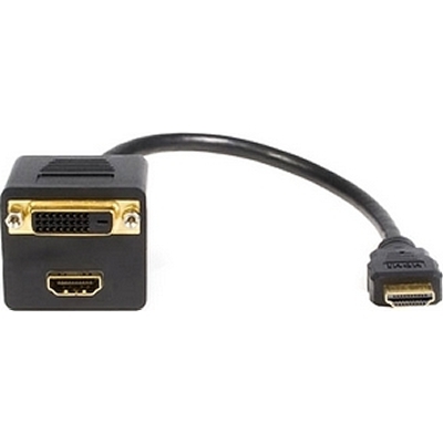 StarTech HDMISPL1DH HDMI to HDMI/DVI M/F Splitter Cable