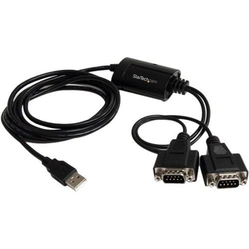 StarTech ICUSB2322F 6-Foot 2-Port FTDI Chipset - USB to Serial RS232 M/M Adapter Cable