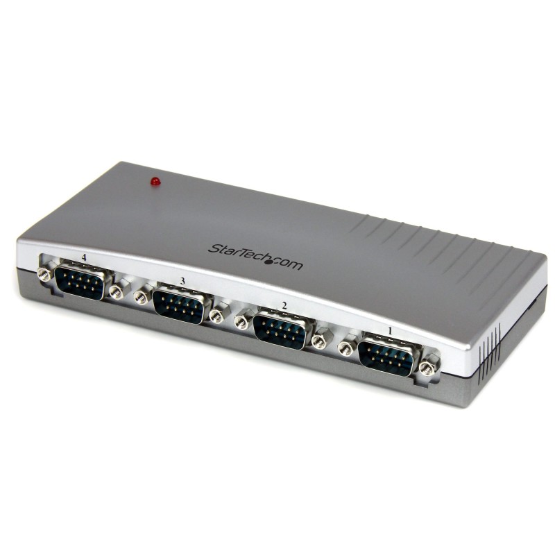 StarTech ICUSB2324 4-Port USB to Serial Adapter Hub USB to 4x DB9 RS232