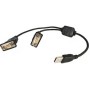 2-Port USB to Serial Adapter Cable USB M to 2xDB9 RS232 M