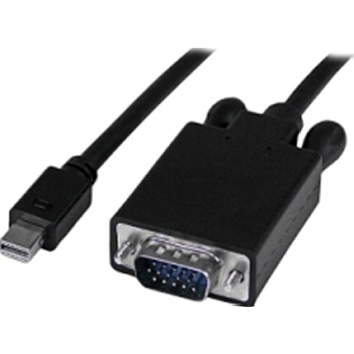 StarTech MDP2VGAMM15B 15-Foot Mini DisplayPort to VGA Adapter Cable Black