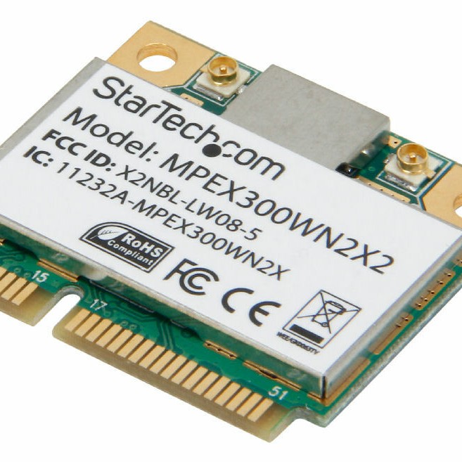 StarTech MPEX300WN2X2 PCI Express Half Mini Wireless-N Card 300MBPS Wireless-Nic