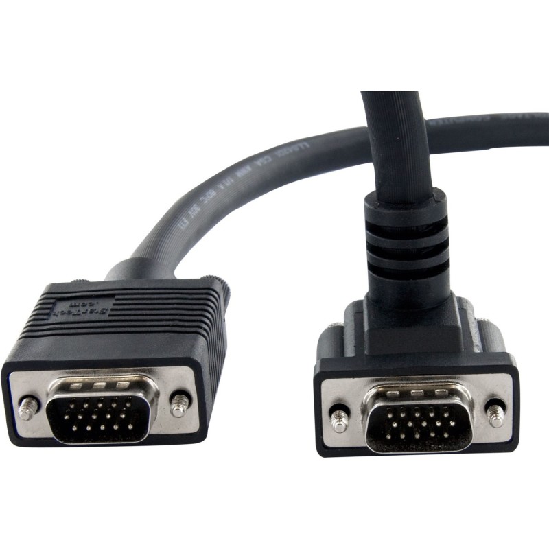 StarTech MXT101MMHD15 15-Foot VGA Male to Male High-Resolution HD15 SXGA Monitor Cable with 90-Degree Angled Connectors