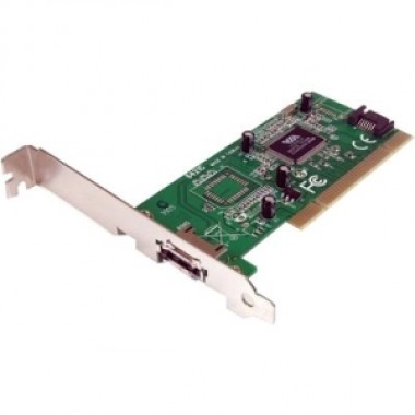 1-Port eSATA + 1-Port SATA PCI SATA Controller Card with LP Bracket