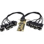 16-Port Low-Profile PCIe Serial Card with RS232 Ports and Cable