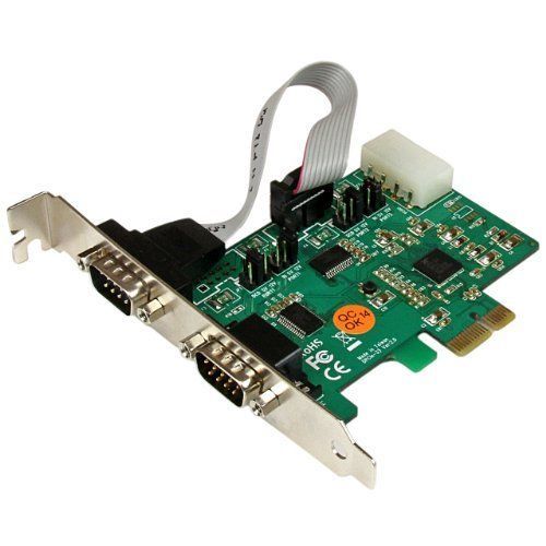 StarTech PEX2S553 2-Port PCIe Serial Adapter Card Dual Port Serial RS232 Card