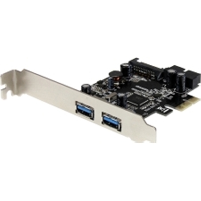 StarTech PEXUSB3S2E2I 4-Port USB 3.0 PCIe Controller Card with SATA Power