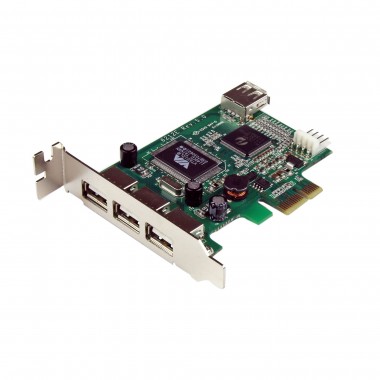 4-Port Low Profile PCIe USB 2.0 Adapter Card