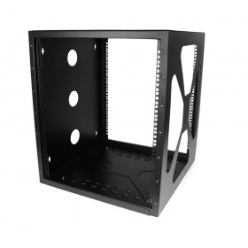12U 19-Inch Wall Mount Side Mount Open Frame Rack Cabinet