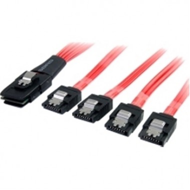 1-Meter Serial Attached SCSI SAS Cable SFF-8087 to 4x Latching SATA