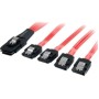1-Meter Serial Attached SCSI SAS Cable SFF-8087 to 4x Latching SATA