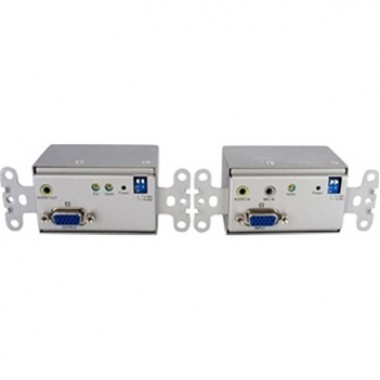 VGA Wall Mount Video Extender Hd15 to RJ45 over Cat 5 with Audio