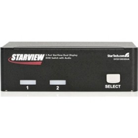 2-Port DVI USB KVM Switch Dual Monitor with Audio & USB Hub