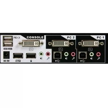 2-Port USB DVI KVM Switch with Audio & High Speed USB