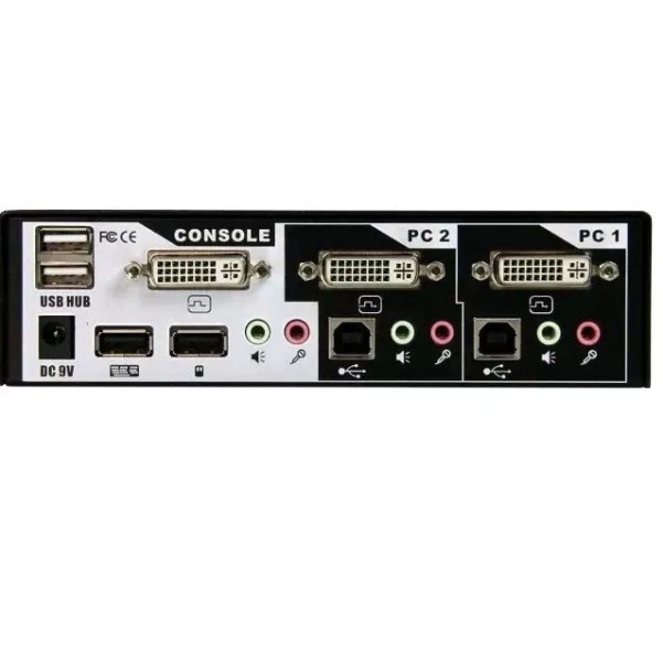StarTech SV231DVIUA 2-Port USB DVI KVM Switch with Audio & High Speed USB
