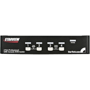 4-Port 1U Rackmount USB & PS/2 KVM Switch with On-Screen Display