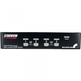 4-Port 1U Rack Mount USB KVM Switch with Osd