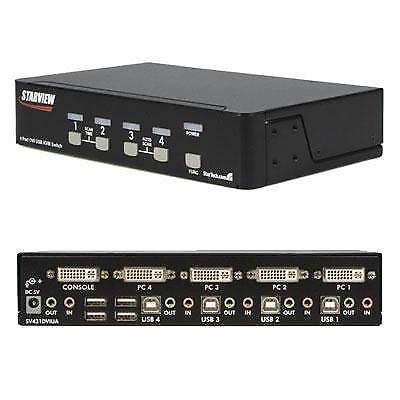 StarTech SV431DVIUA 4-Port DVI USB KVM Switch with Audio