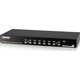 8-Port USB KVM Switch 1U RackMount with Audio Cables