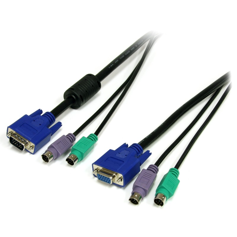 StarTech SVPS23N1_10 10-Foot 3-in-1 Universal PS/2 KVM Switch PS2/vga PC Cable