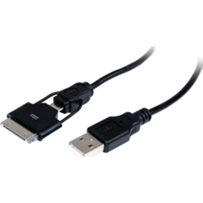 StarTech USB2UBADC1M 0.65-Meter Micro USB to USB M/M Combo for Ipod Iphone Ipad