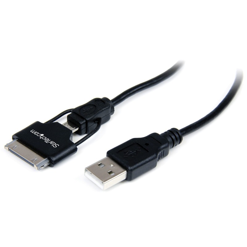 StarTech USB2UBADC1M 0.65-Meter Micro USB to USB Combo Cable for iPod iPhone iPad