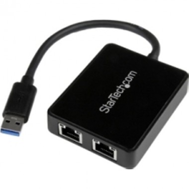 2-Port USB 3 Gigabit Ethernet LAN Adapter 10/100/1000