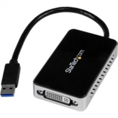 Usb3 to DVI External Graphics Adapter with 1-Port USB Hub