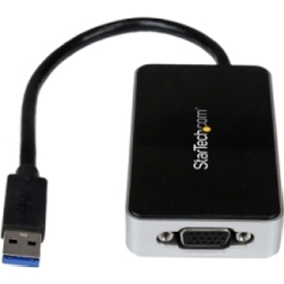 StarTech USB32VGAEH USB 3 to VGA External Graphics Adapter with 1-Port USB Hub