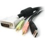 10-Foot 4in1 USB DVI Audio Microphone KVM Switch Cable